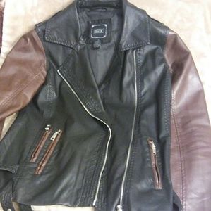 Buckle back leather Jacket